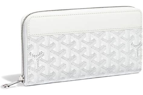 goyard wallet white.